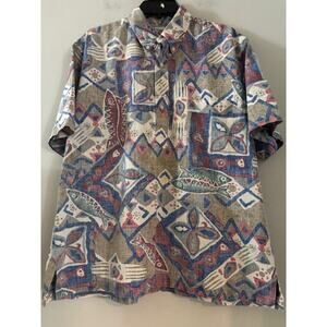 Reyn Spooner Multicolor Geometric Casual Button Down Shirt